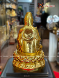  Quà Tặng Phong Thủy Tượng Phật Quan Âm dát vàng 17 x 11 x 11 cm 