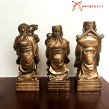  Quà Tặng Phong Thủy Tượng Phúc Lộc Thọ đồng đỏ cao 25 cm 