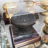  Quà Tặng Trống Đồng Đông Sơn si đen cao 20 cm 