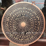  Quà Tặng Đối Tác Tranh Trống Đồng đường kính 81 cm đồng đỏ hoạ tiết thúc nổi 