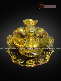  Quà Tặng Phong Thủy Tượng Thiềm Thừ đồng vàng kích thước 26 x 30 x 30 cm 