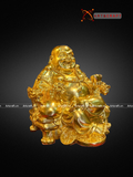  Quà Tặng Sếp Tượng Di Lặc dát vàng kích thước 18 x 15 x 16 cm 