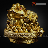  Quà Tặng Phong Thủy Tượng Thiềm Thừ đồng vàng kích thước 29 x 23 x 22 cm 