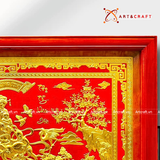  Quà Mừng Thọ Tranh Mừng Thọ kích thước 66 x 106 cm dát vàng 24k 