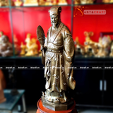  Quà Tặng Phong Thủy Tượng Khổng Minh đồng đỏ khảm bạc cao 70 cm 