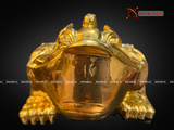  Quà Tặng Phong Thủy Tượng Thiềm Thừ đồng vàng dát vàng kích thước 11 x 21 x 13 cm 