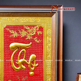  Quà Tặng Mẹ Tranh Chữ Thọ kích thước 50 x 80 dát vàng 
