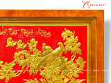  Quà Tặng Tranh Vinh Hoa Phú Quý mạ vàng 24k kích thước 38 x 54 cm 