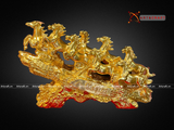  Quà Tặng Sếp Tượng Mã Đáo Thành Công dát vàng kích thước 28,5 x 48 x 13 cm 
