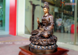  Quà Tặng Phong Thủy Tượng Phật Quan Âm đồng đỏ hun nâu cao 61 cm 