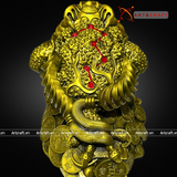  Quà Tặng Phong Thủy Tượng Thiềm Thừ đồng vàng kích thước 22 x 24 x 33 cm 