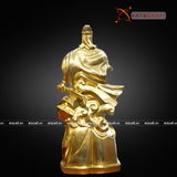  Quà Tặng Sếp Tượng Trần Hưng Đạo đồng vàng dát vàng kích thước 30 x 12 cm 