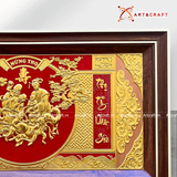  Quà Mừng Thọ Tranh Mừng Thọ kích thước 52 x 92 cm mạ vàng 24k 
