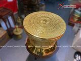  Quà Tặng Trống Đồng Đông Sơn đồng đỏ dát vàng hoạ tiết nổi đường kính 60 cm 