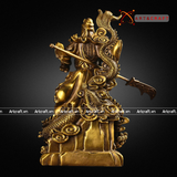  Quà Tặng Phong Thủy Tượng Quan Công đồng vàng kích thước 36 x 16 x 12 cm 