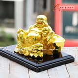  Quà Tặng Sếp Tượng Di Lặc dát vàng kích thước 9,5 x 13 x12 cm 