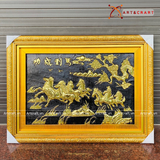  Quà Tân Gia Tranh đồng Mã Đáo Thành Công kích thước 75 x 55 cm 