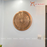  Quà Tặng Đối Tác Tranh Trống Đồng đường kính 60 cm đồng đỏ hoa văn chìm kích thước 60 cm 