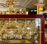  Quà Mừng Thọ Tranh Mừng Thọ kích thước 90 x 170 cm dát tam khí 
