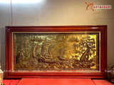  Quà Tặng Khai Trương Tranh đồng Thuận Buồm Xuôi Gió kích thước 1m2 x 2m3 giả cổ 