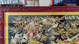  Quà Tặng Tranh Vinh Hoa Phú Quý đồng vàng nền đen dát tam khí kích thước 90 x 170 cm 