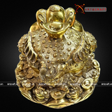  Quà Tặng Phong Thủy Tượng Thiềm Thừ đồng vàng kích thước 30 x 25 x 25 cm 