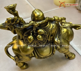  Quà Tặng Sếp Tượng Di Lặc đồng vàng kích thước 18 x 21 x 7 cm 