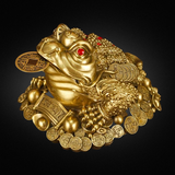  Quà Tặng Phong Thủy Tượng Thiềm Thừ đồng vàng kích thước 18 x 20 cm 