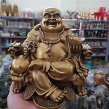  Quà Tặng Sếp Tượng Di Lặc đồng vàng kích thước 18 x 16 cm 