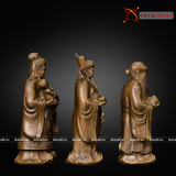  Quà Tặng Phong Thủy Tượng Phúc Lộc Thọ hun nâu kích thước 18 x 8 x 6 cm 