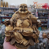  Quà Tặng Sếp Tượng Di Lặc đồng vàng kích thước 18 x 16 cm 