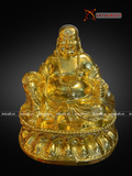  Quà Tặng Sếp Tượng Di Lặc dát vàng kích thước 48 x 43 x 32 cm 