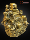  Quà Tặng Sếp Tượng Di Lặc đồng vàng kích thước 14 x 13 cm 