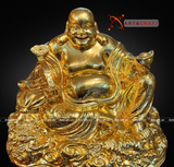  Quà Tặng Sếp Tượng Di Lặc dát vàng kích thước 26 x 35 x 26 cm 