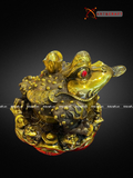 Quà Tặng Phong Thủy Tượng Thiềm Thừ đồng vàng kích thước 26 x 30 x 30 cm 