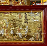  Quà Mừng Thọ Tranh Mừng Thọ kích thước 80 x 155 cm dát tam khí 