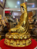  Quà Tặng Phong Thủy Tượng Phật Quan Âm dát vàng kích thước 40 x 26 x 26 cm 