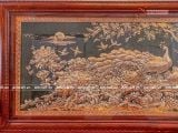  Quà Tặng Tranh Vinh Hoa Phú Quý đồng đỏ vẽ nền đen kích thước 217 x 107 cm 