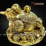  Quà Tặng Phong Thủy Tượng Thiềm Thừ đồng vàng kích thước 30 x 25 x 25 cm 