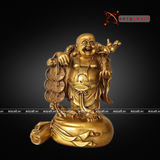  Quà Tặng Sếp Tượng Di Lặc đồng vàng kích thước 24 x 21 cm 