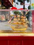  Quà tặng Mô Hình Thuyền Buồm dát vàng kích thước 35 x 51 x 18 cm 