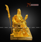  Quà Tặng Phong Thủy Tượng Quan Công dát vàng kích thước 22 x 14 x 14 cm 