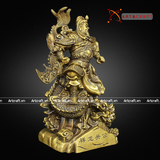  Quà Tặng Phong Thủy Tượng Quan Công đồng vàng kích thước 36 x 16 x 12 cm 