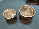  Quà Tặng Trống Đồng Đông Sơn đồng đỏ hoa văn chìm kích thước 20 x 18 cm 