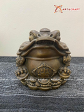  Quà Tặng Phong Thủy Tượng Thiềm Thừ đồng vàng kích thước 18 x 20 cm 