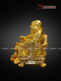  Quà Tặng Sếp Tượng Di Lặc dát vàng kích thước 18 x 15 x 16 cm 