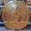  Quà Tặng Đối Tác Tranh Trống Đồng đường kính 81cm đồng vàng hoạ tiết thúc nổi dát vàng 14K 