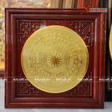  Quà Tặng Đối Tác Tranh Trống Đồng kích thước 88x88cm - Khung gỗ Sồi Nga 