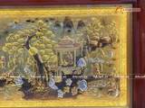  Quà Tân Gia Tranh đồng Cuội Nguồn Quê Hương kích thước 115x75cm dát tam khí 