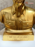  Quà Tặng Sếp Tượng Bác Hồ đồng đỏ dát vàng 24K cao 42cm 